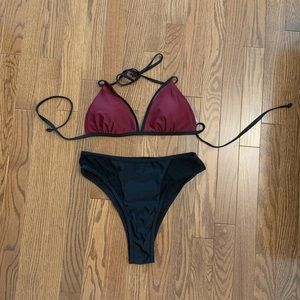 Two piece baiting suit
